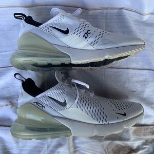 Nike Air Max 270 Mens White Black Running Shoes AH8050-100 Mens Size 12
